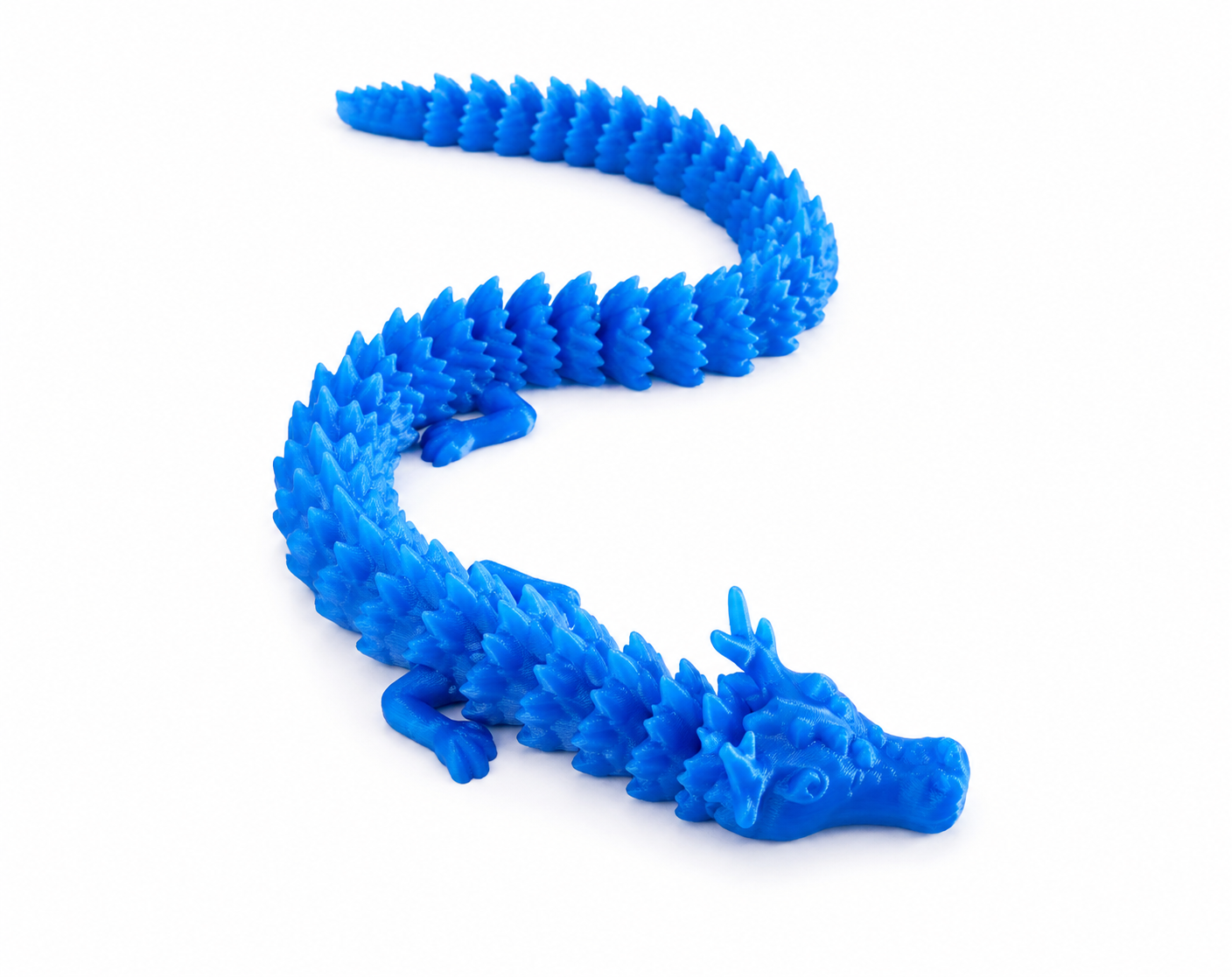 Dragón azul impreso en 3D