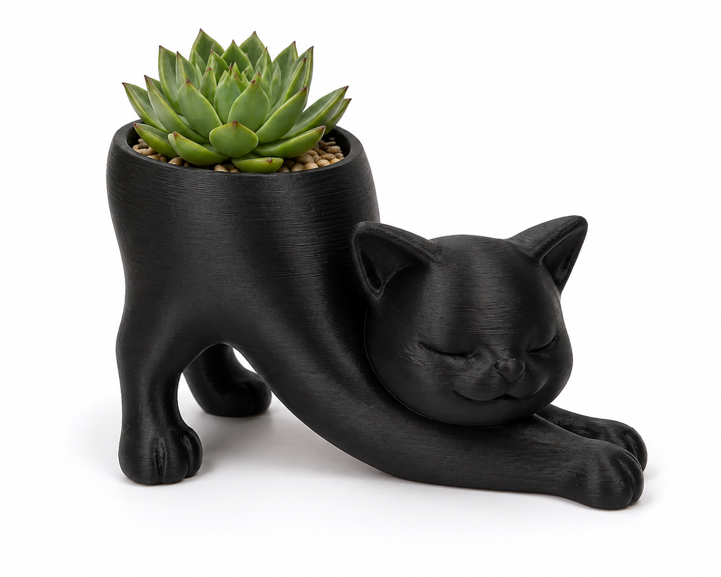 Maceta gato impresa en 3D